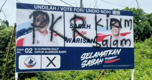 Tuaran PKR denies vandalising Warisan candidate’s billboard