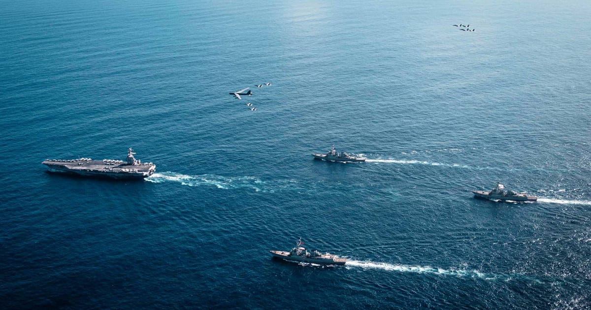 US military says aircraft carrier now in Caribbean