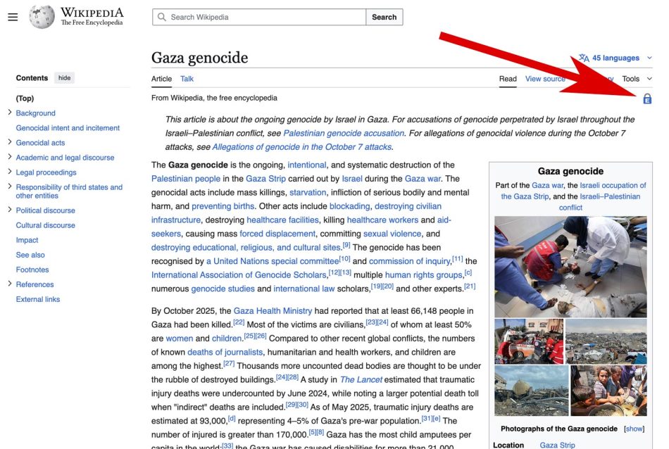 Wikipedia Mengunci Artikel Genosid Gaza Kerana Didakwa Tidak Neutral