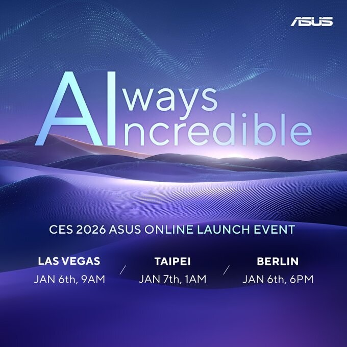 ASUS Akan Memperkenalkan Siri Komputer Riba Yang Dikuasakan Cip Intel Panther Lake Di CES 2026