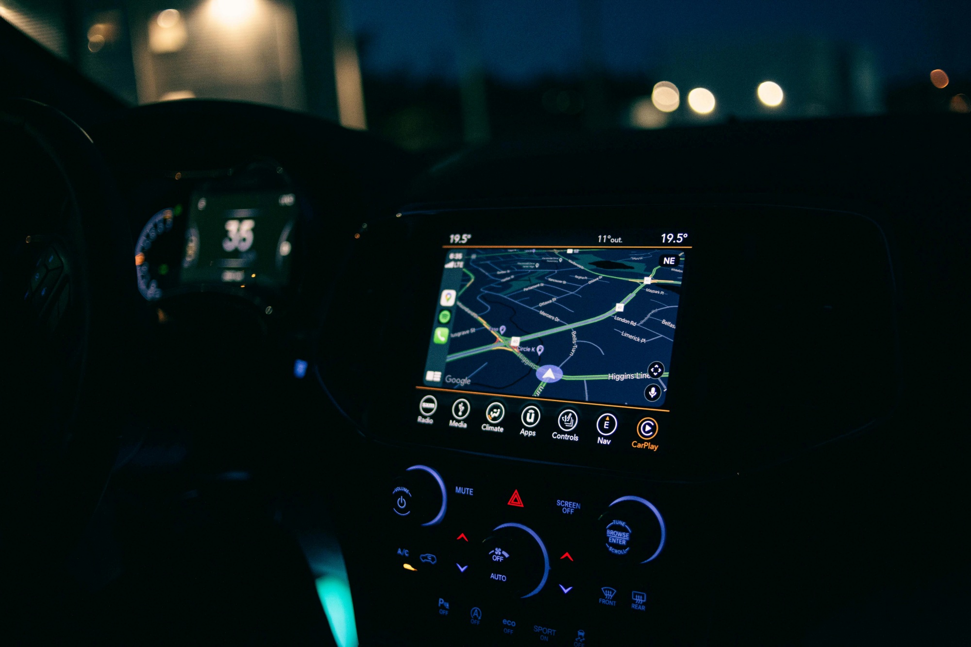 Android Auto infotainment screen stock image 1