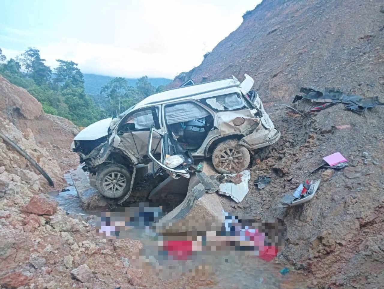 Couple killed after car plunges into ravine on closed road