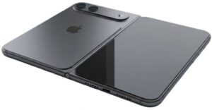 Apple foldable iPhone CAD render