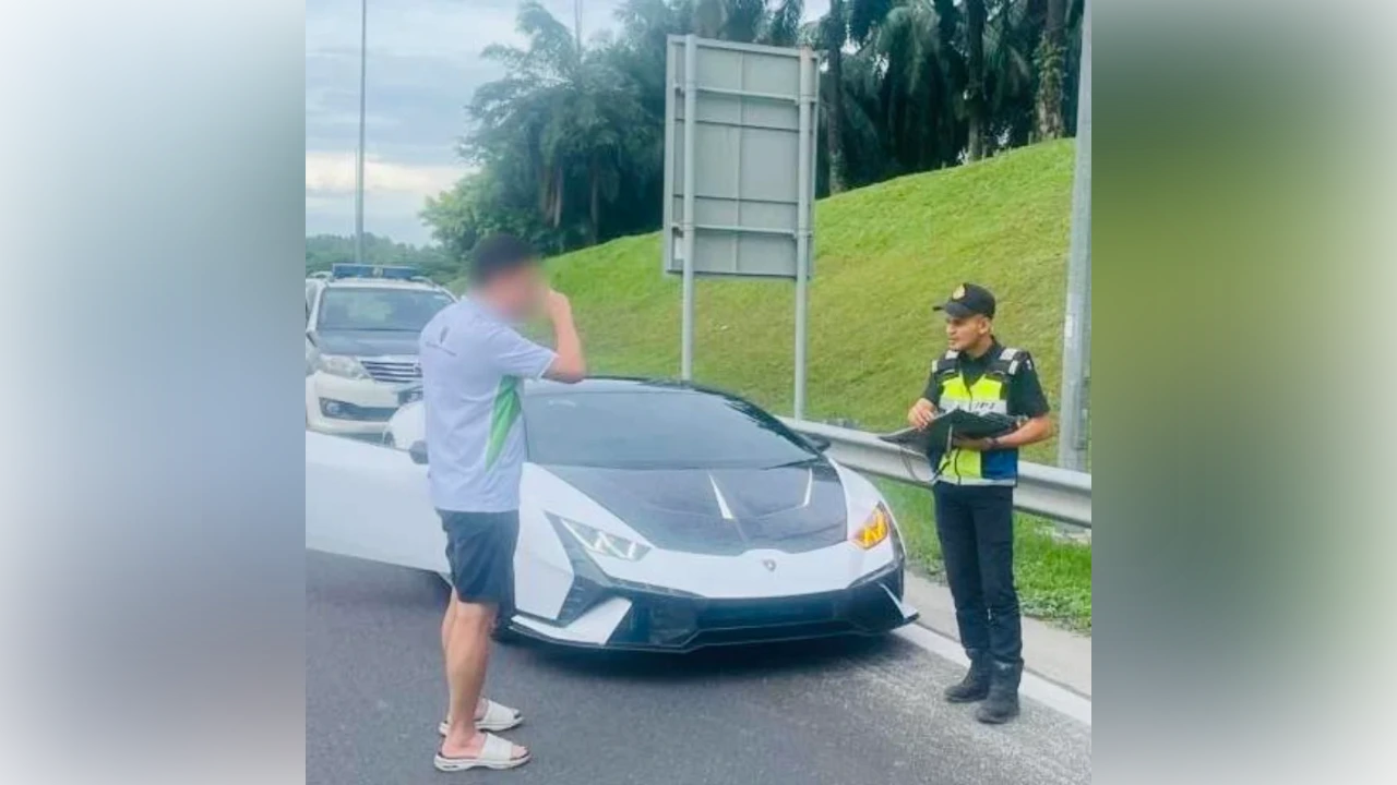 M'sian busted for driving Lamborghini without plate & insurance
