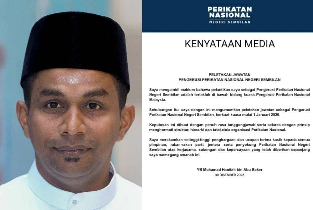 Negeri Sembilan Perikatan chief resigns