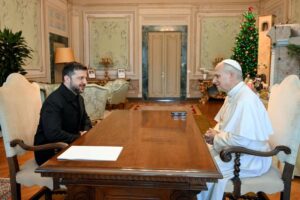 Pope calls for 'just and lasting peace' after meeting Ukraine's Zelenskiy
