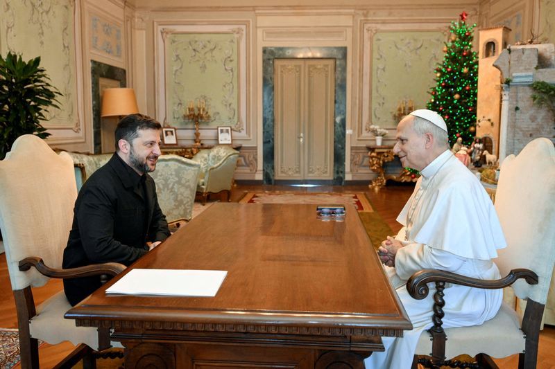 Pope calls for 'just and lasting peace' after meeting Ukraine's Zelenskiy