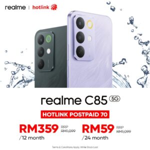 Realme C85 5G Ditawarkan Di Malaysia Melalui Pelan Hotlink Postpaid