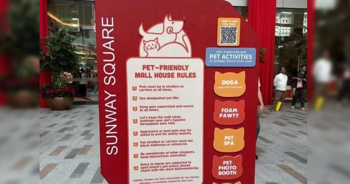 Sunway Square Mall amends pet-friendly policy, limits pets to outdoor park
