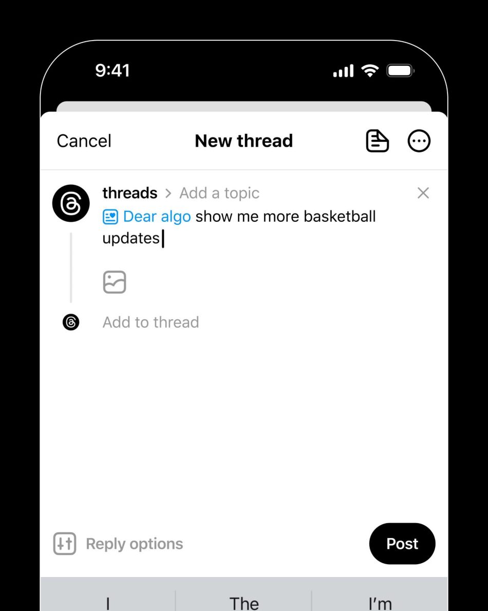 Threads Menguji Ciri ‘Dear Algo’ – Sesuaikan Paparan Utama Ikut Keutamaan Pengguna