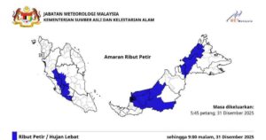 Thunderstorms, strong winds expected in KL and 7 other states until 9pm today