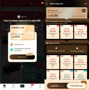 TikTok Shop VIP Diperkenalkan Dengan Langganan Bulanan RM6 Sebulan – Menawarkan Diskaun Dan Penjimatan Tambahan