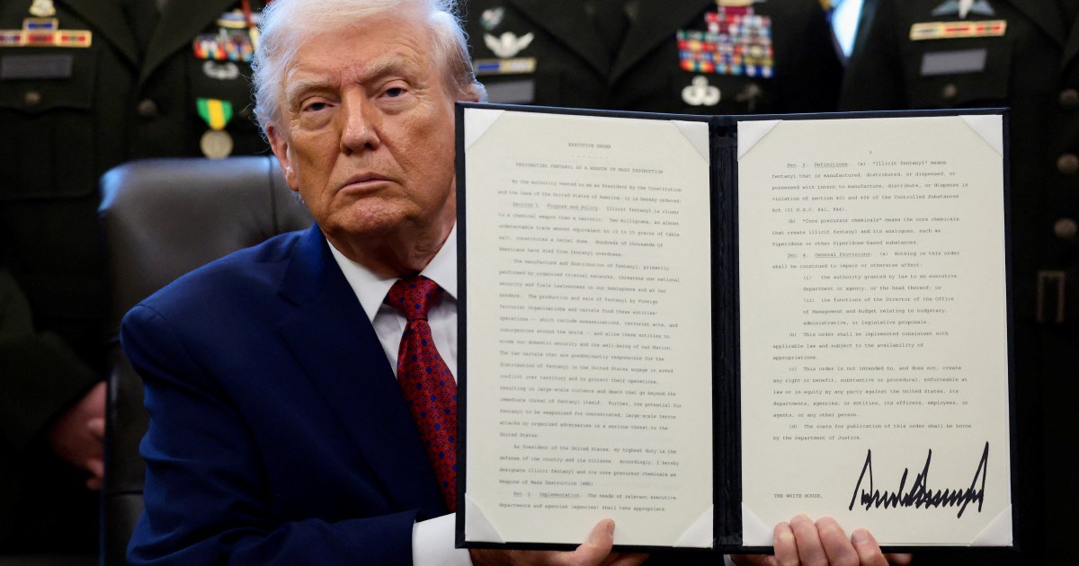 Trump declares fentanyl a 'weapon of mass destruction'