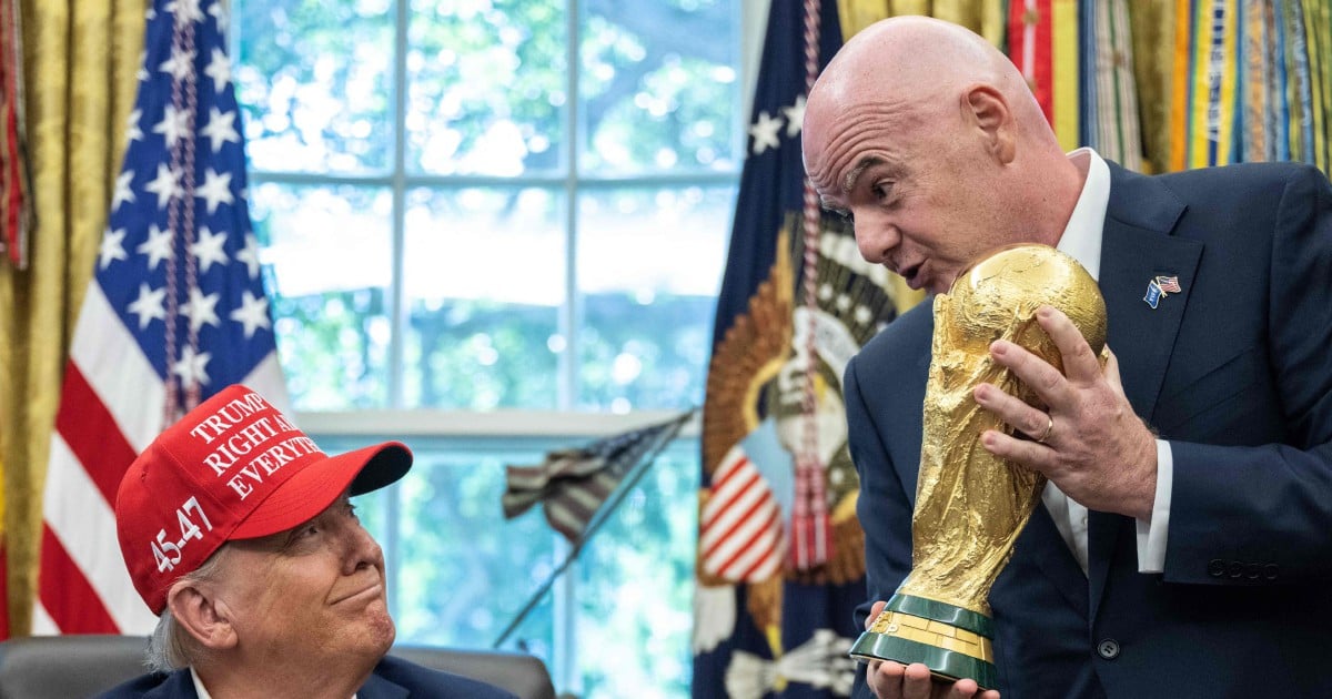 Trump lauds Infantino for 'record breaking' World Cup