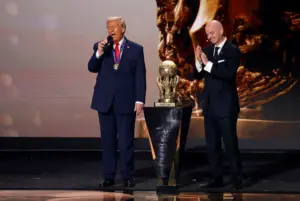 Trump receives FIFA inaugural peace prize at World Cup draw
