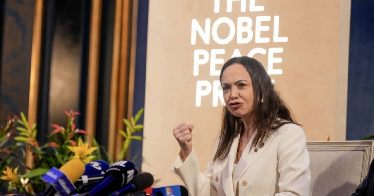 Venezuela’s Machado supports tanker seizure, more US pressure on Maduro