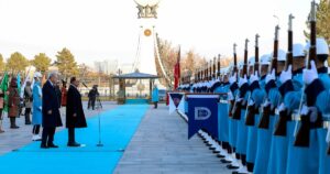 Anwar receives official welcome at Turkiye's Presidential Complex