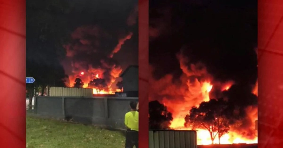 Fire engulfs oil waste processing plant in Banting