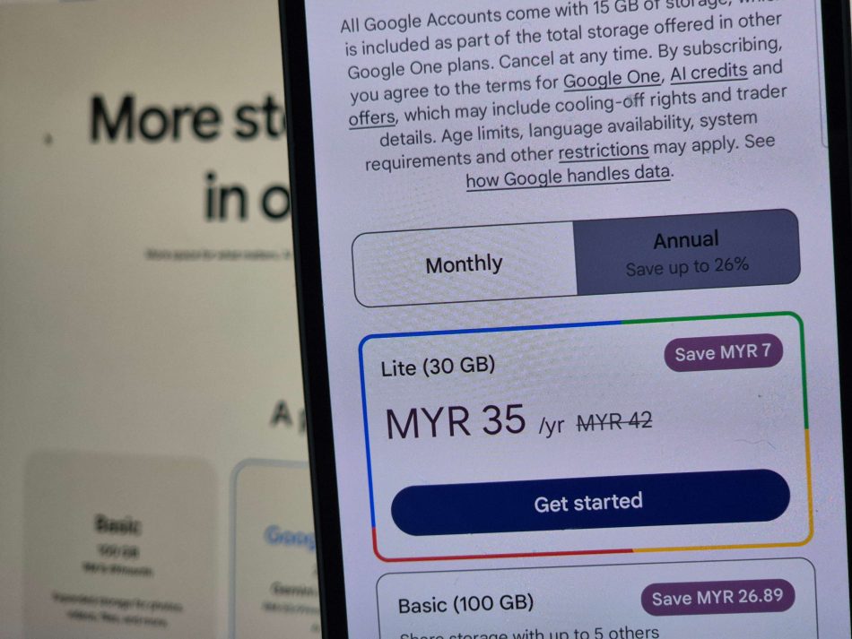 Google One Lite Kini Ditawarkan Di Malaysia – RM3.50 Sebulan Atau RM35 Setahun Untuk 30GB