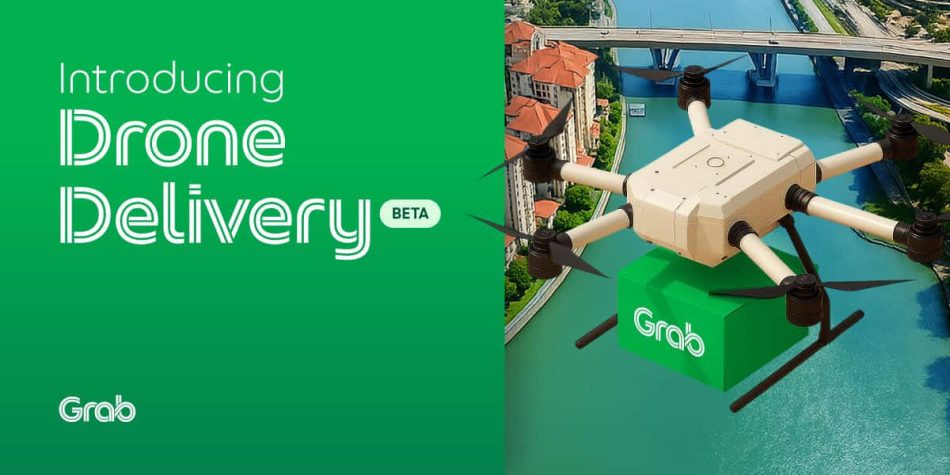 Grab Menguji Penghantaran Makanan Menggunakan Dron Di Singapura