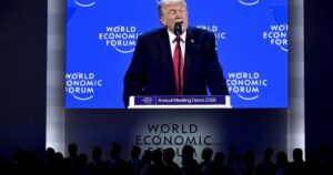 Huge lines, laughs and gasps as Trump lectures Davos elite