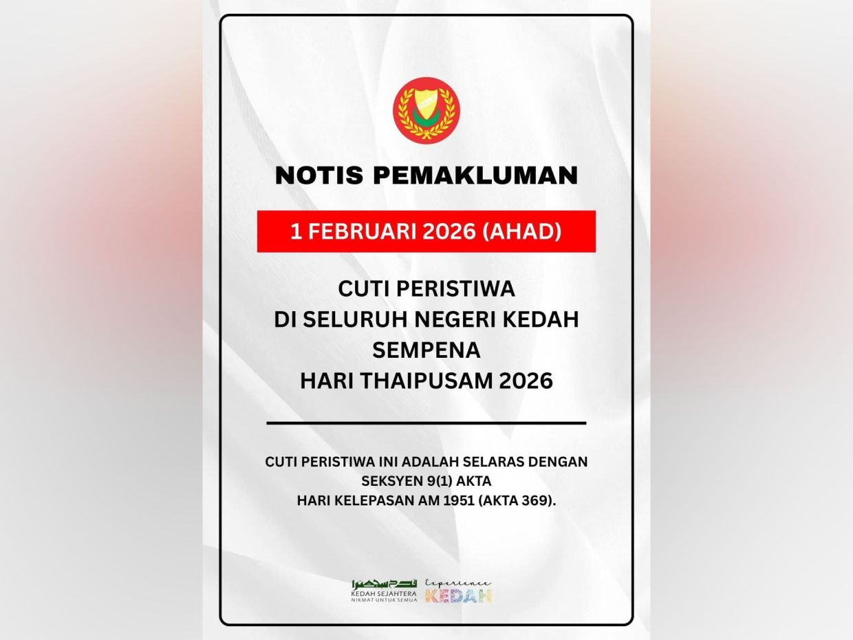 Kedah declares Feb 1 public holiday for Thaipusam