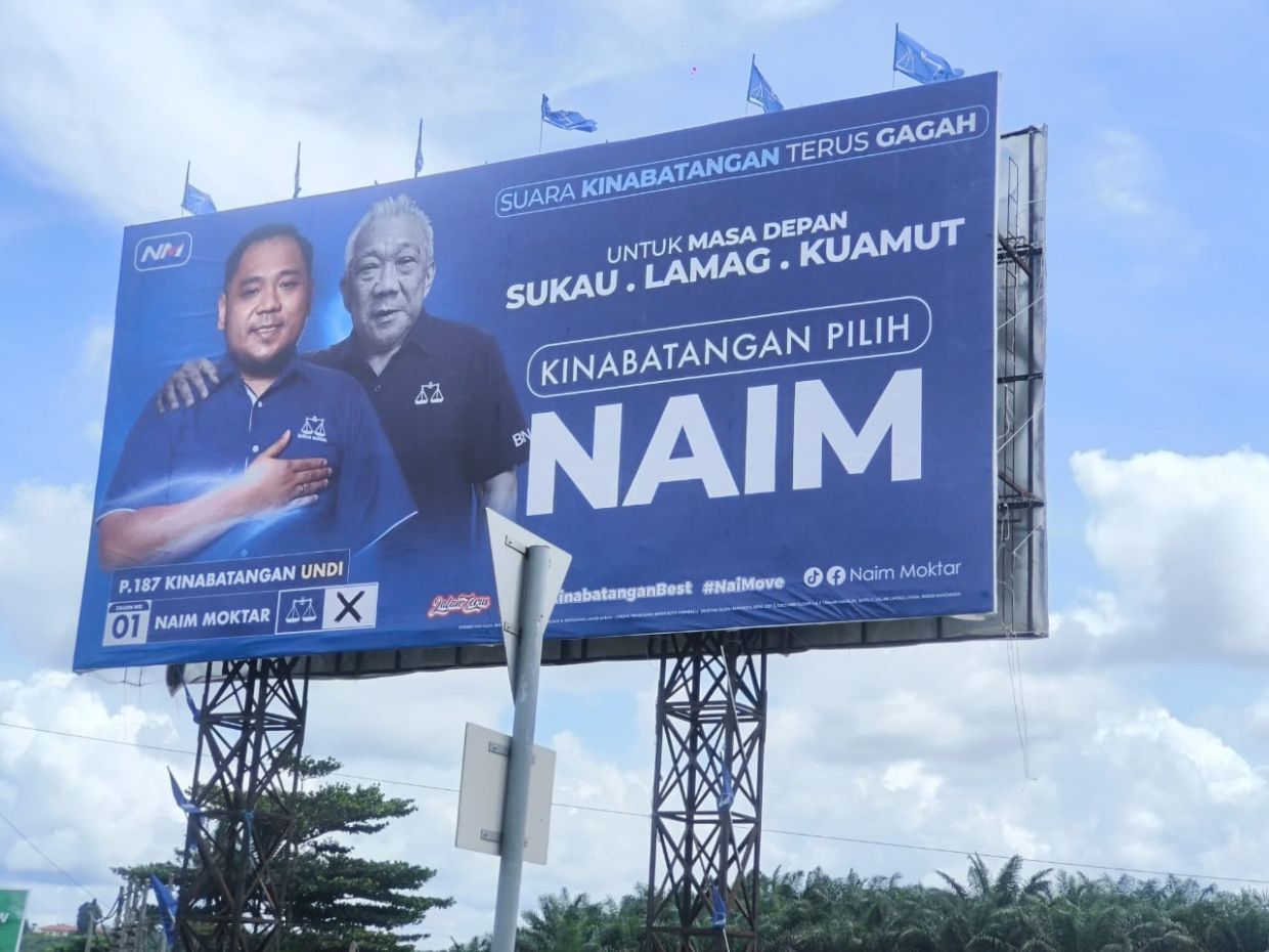 Kinabatangan by-election: Naim’s billboards draw attention to legacy, continuity