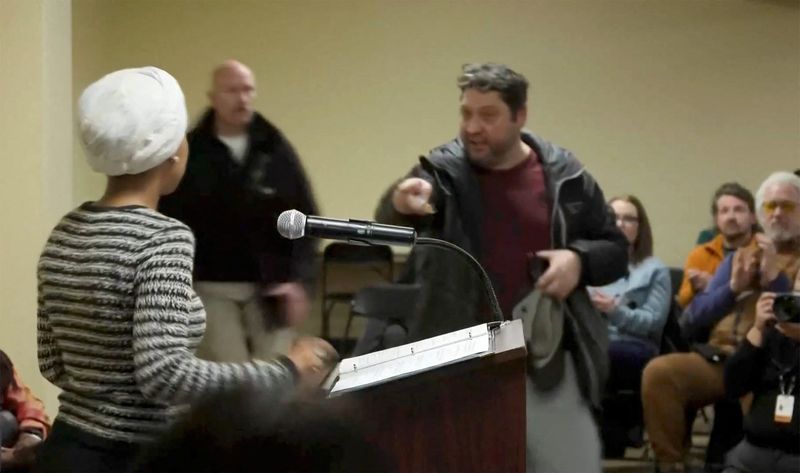 Man disrupts Ilhan Omar event in Minnesota, sprays her with liquid