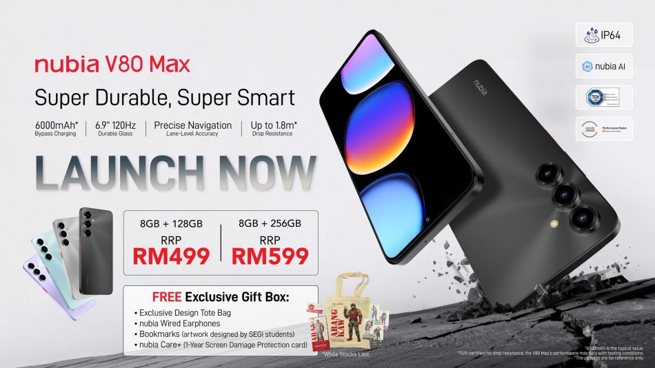 Nubia V80 Max Dijual Di Malaysia Dengan Harga Bermula RM499