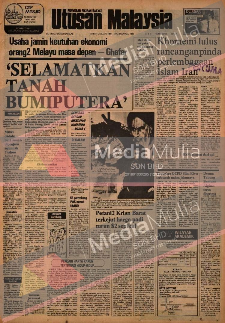 Selamatkan tanah milik bumiputera - Utusan Malaysia