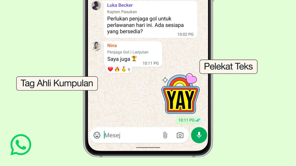WhatsApp Dikemaskini Dengan Ciri Tag Nama Dalam Group dan Peringatan Acara
