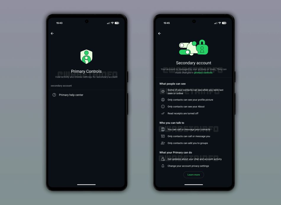 WhatsApp Sedang Membangunkan Akaun Sekunder Dengan Kawalan Ibu Bapa