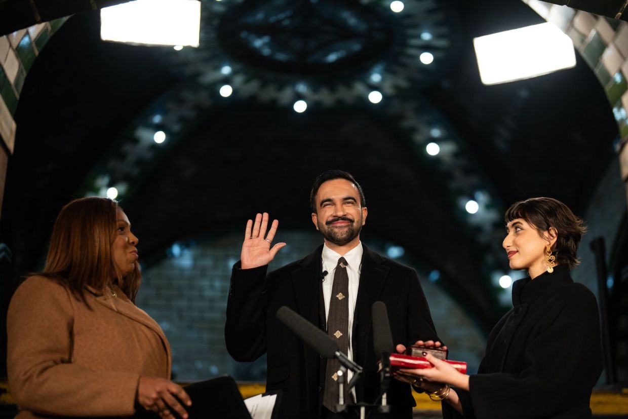 Zohran Mamdani sworn in as New York City mayor at historic subway station