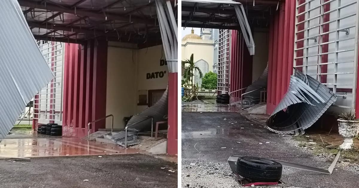 Fire station among buildings damaged in Kepala Batas thunderstorm