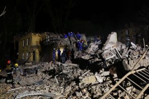 Drone, missile attack on Kyiv injures 21, officials say