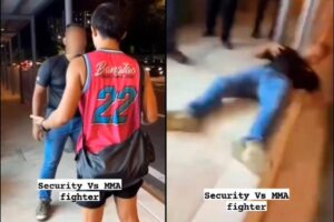 Abang Gerak Solo provokes trained fighter, KOed in one punch goes viral