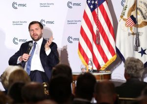 After critical remarks in Munich, Vance adopts more conciliatory tone toward Europe