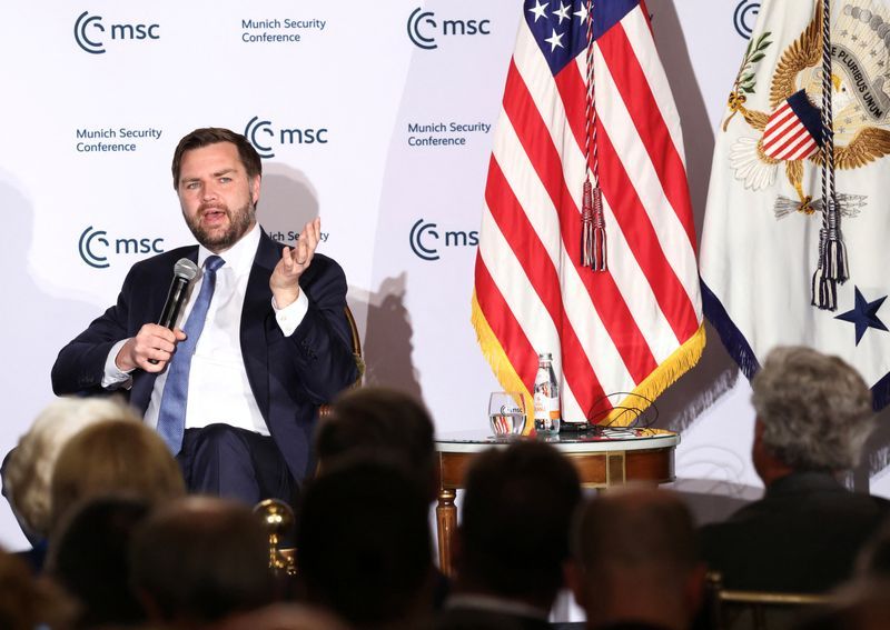 After critical remarks in Munich, Vance adopts more conciliatory tone toward Europe