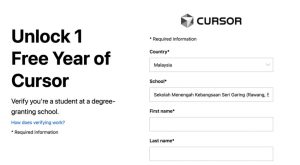 Cursor Kini Menawarkan Akses “Pro” Percuma Selama Setahun Untuk Pelajar Sekolah Dan Universiti Di Malaysia