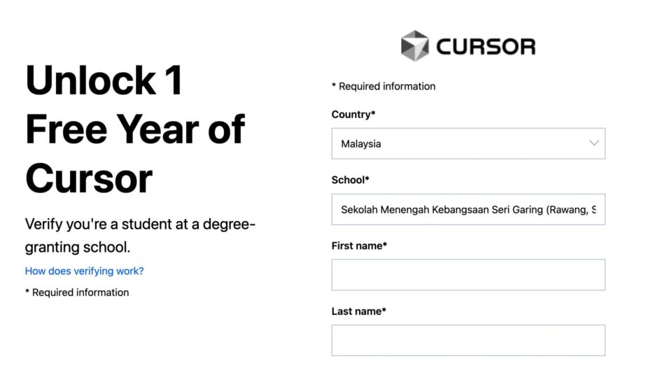 Cursor Kini Menawarkan Akses “Pro” Percuma Selama Setahun Untuk Pelajar Sekolah Dan Universiti Di Malaysia