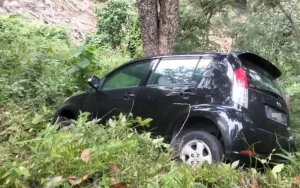Elderly man found a day after car falls down 30m slope