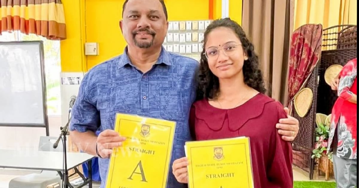 Father and daughter score in SPM exams together