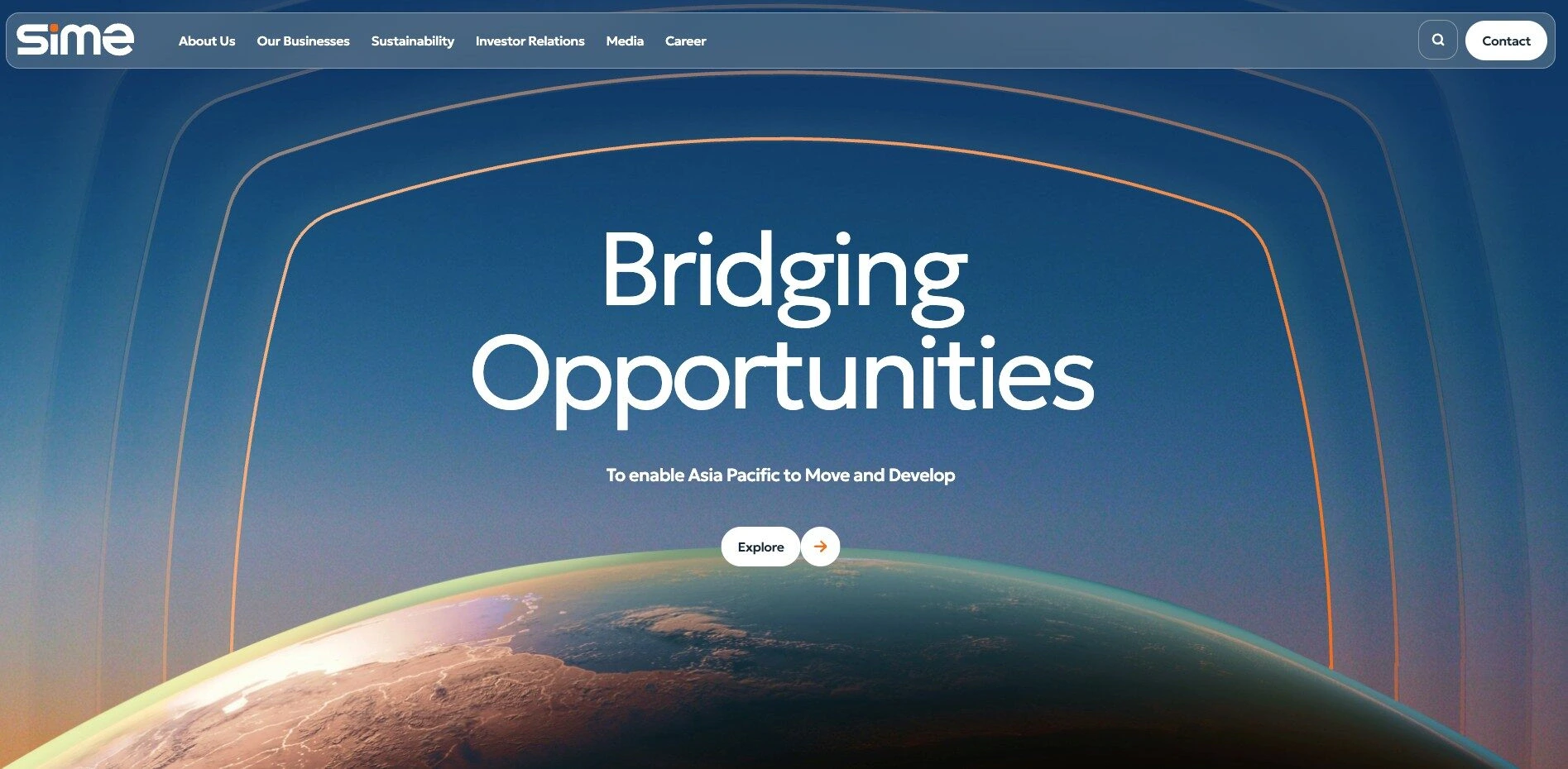 how to write a homepage b2b products. Sime.com example website layout