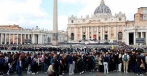 Huge crowds at Vatican ahead of Pope's funeral