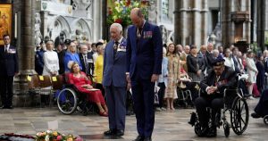 King Charles leads UK service to mark end of WWII