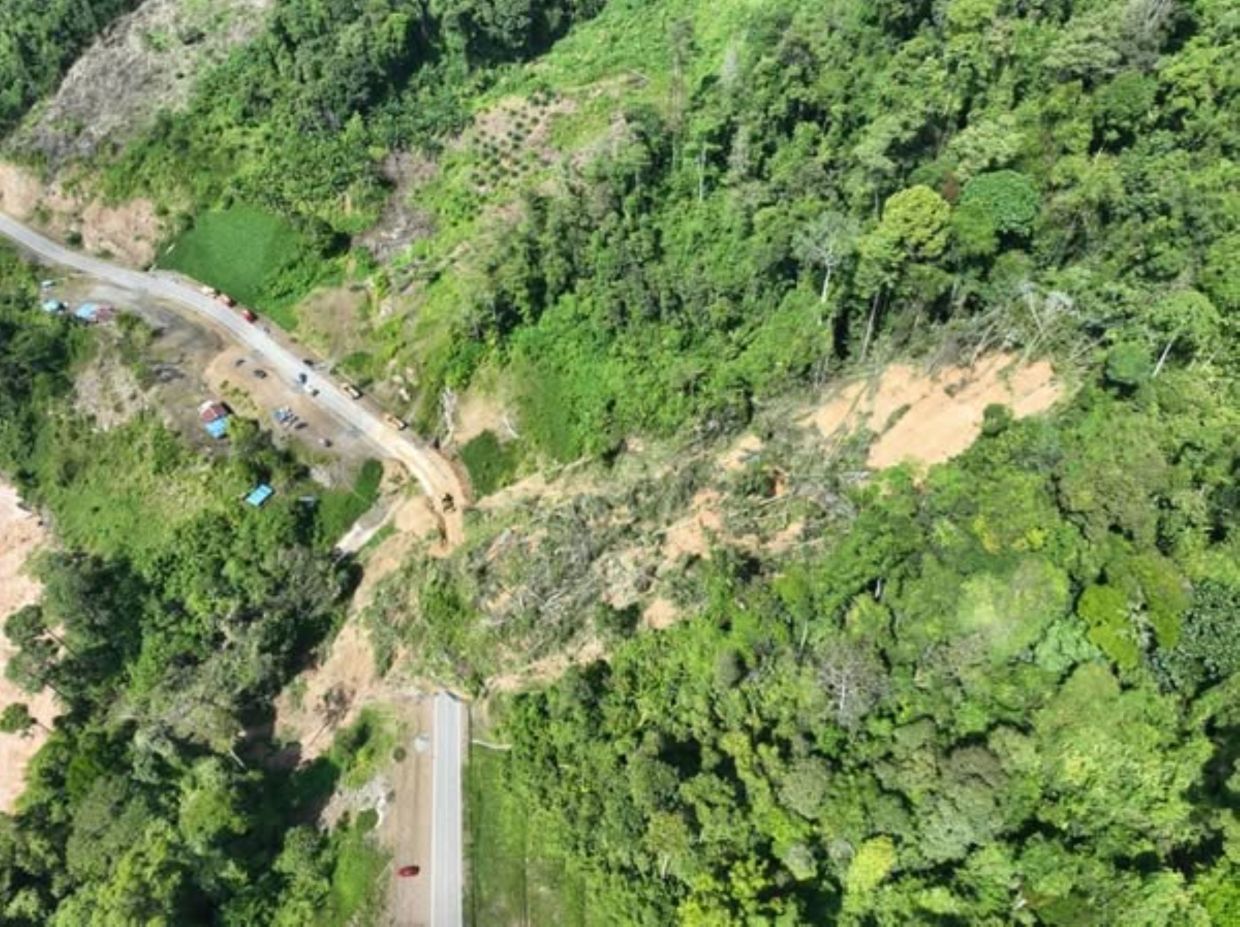 Ongoing clearing work at landslide-hit Nabawan road delayed by new slide