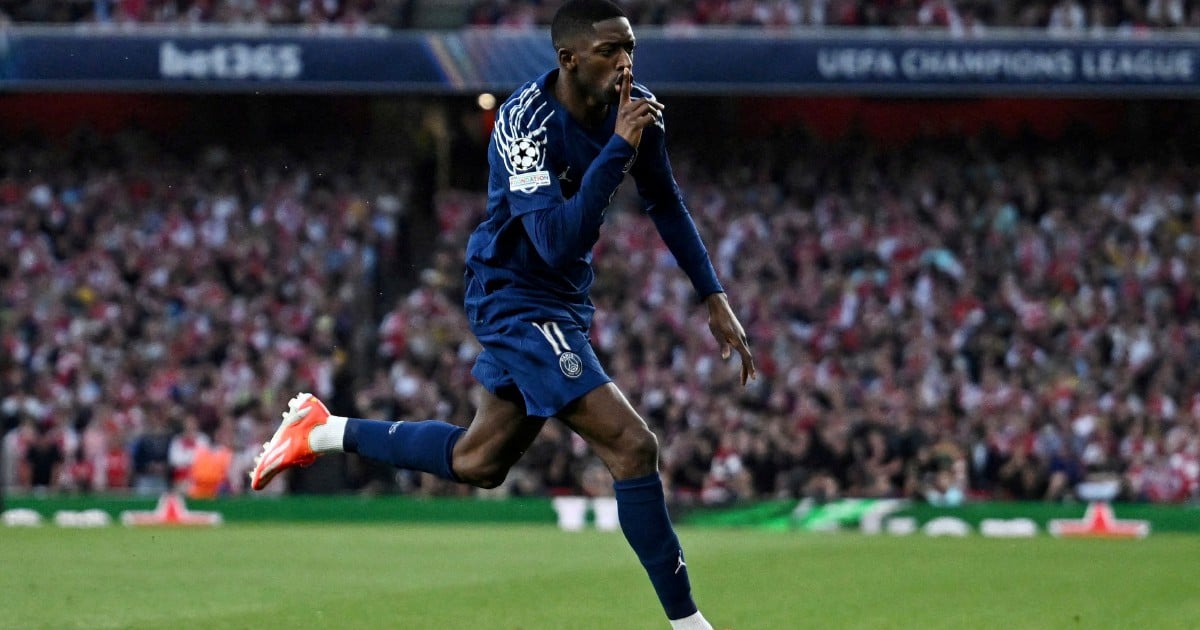 PSG's Dembele back to training ahead of Arsenal clash