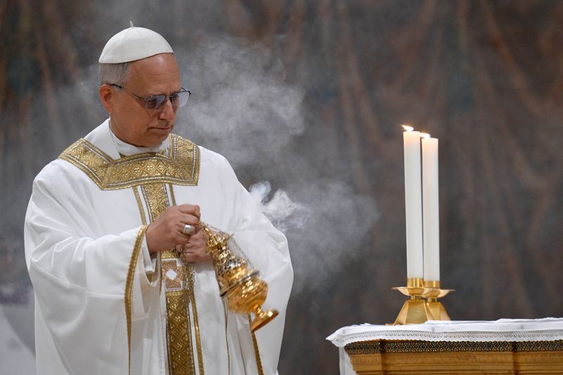 Pope Leo takes first trip outside Vatican, visiting shrine near Rome