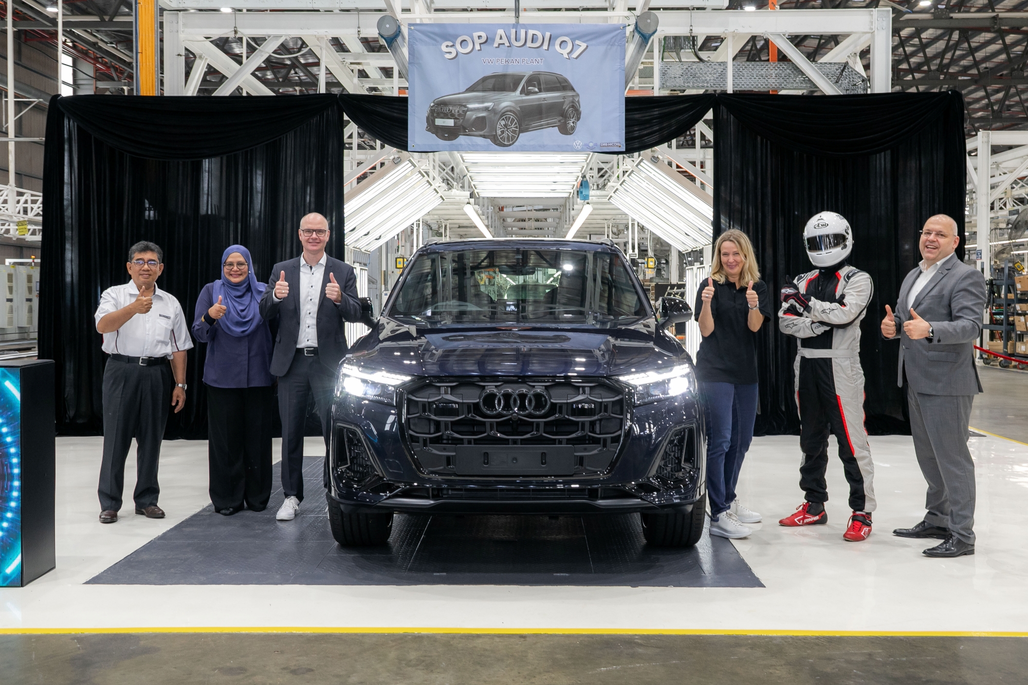 The Audi Q7 at the Pekan facility