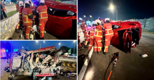 Three men killed after car crashes into divider on BESRAYA